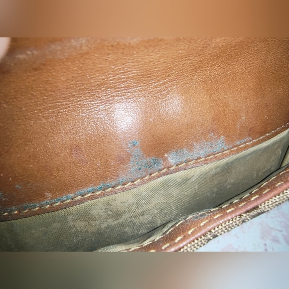 Coach Signature Jacquard Khaki Mini Leather Wallet - Picture 10 of 10